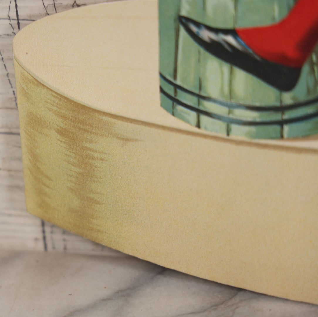 Lot 016 - Antique Die Cut Lithographed Acrobatic Circus Clowns Paper Display, Made In Germany For The R.T. Company, No. 10316, Class O, 10-1/2" x 19-1/2"