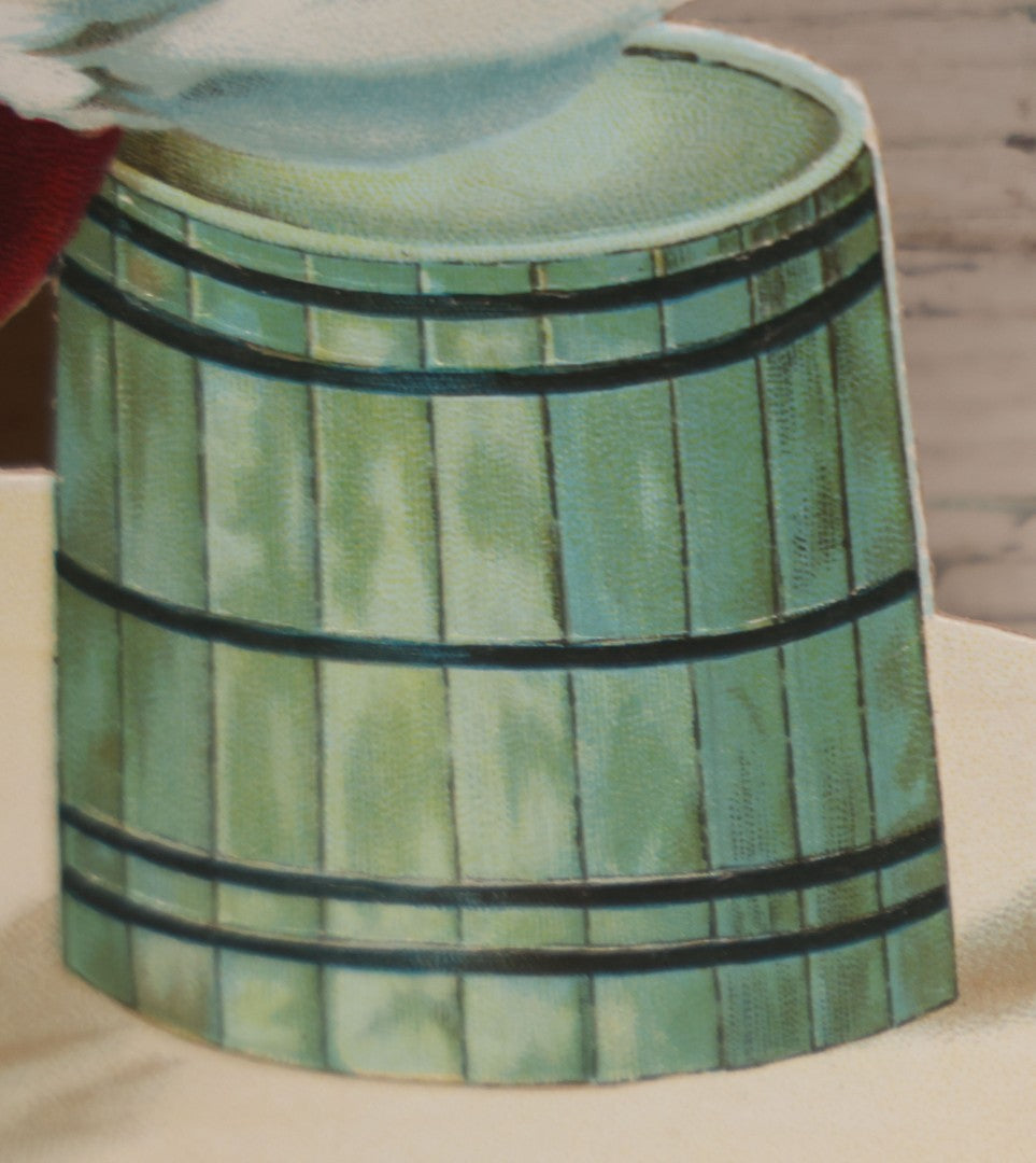 Lot 016 - Antique Die Cut Lithographed Acrobatic Circus Clowns Paper Display, Made In Germany For The R.T. Company, No. 10316, Class O, 10-1/2" x 19-1/2"