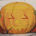Lot 017 - Vintage Halloween Paper Cutout Mask Of Smoking Pumpkin Jack-O-Lantern J.O.L., Made In Germany, Unknown Manufacturer, 14-1/8" x 8-1/8"