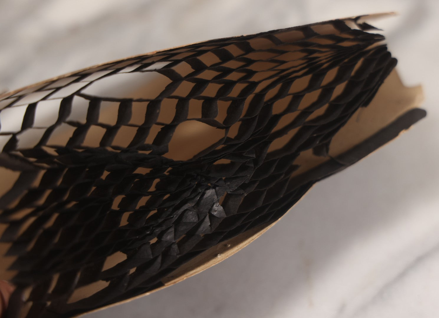 Lot 018 - Vintage Halloween Paper Cutout Mask Of Menacing Owl, Made In Germany, Unknown Manufacturer, 14-1/8" x 8-3/8"