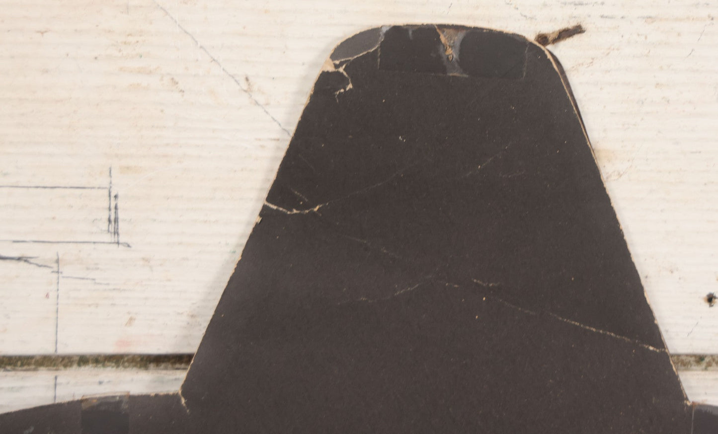 Lot 019 - Vintage Halloween Paper Cutout Mask Of Pumpkin Jack-O-Lantern J.O.L. Wearing Witch Hat, Made In Germany, Unknown Manufacturer, 14-1/8" x 12-1/2"