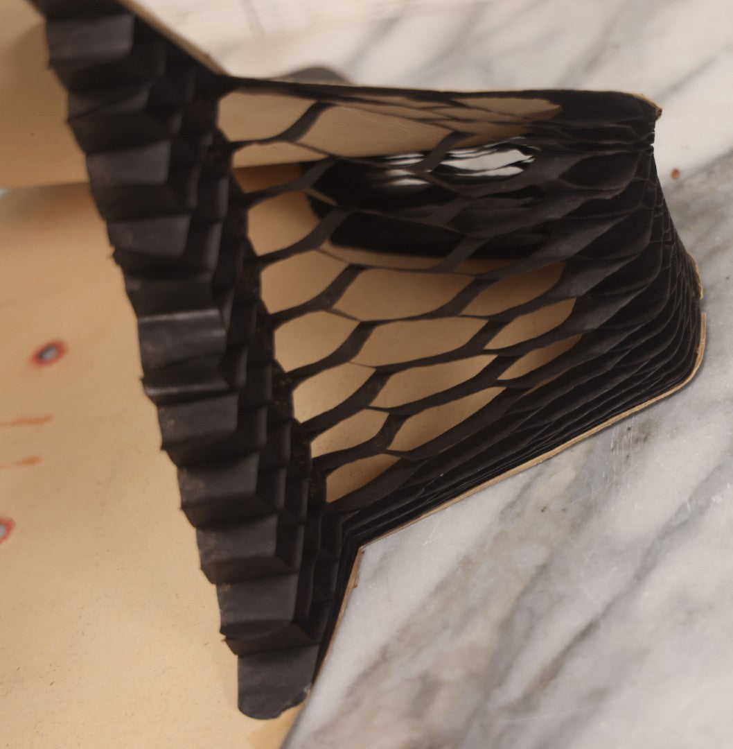 Lot 019 - Vintage Halloween Paper Cutout Mask Of Pumpkin Jack-O-Lantern J.O.L. Wearing Witch Hat, Made In Germany, Unknown Manufacturer, 14-1/8" x 12-1/2"