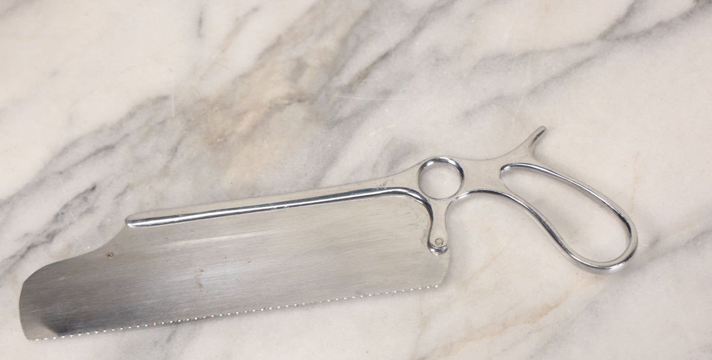 Lot 023 - Vintage Sklar Military Issue Surgical Amputation Saw, "MacLaren Hospital" Engraved On Blade, Handle Marked "MD-USN"