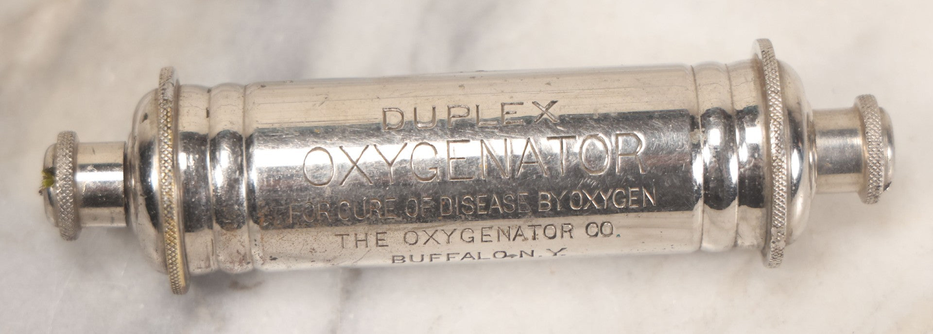 Lot 024 - Antique Duplex Oxygenator "For Cure Of Disease By Oxygen," Antique Medical Device By The Oxygenator Co., Buffalo, New York, Serial No. 11666
