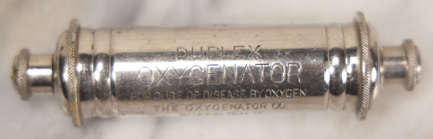 Lot 024 - Antique Duplex Oxygenator "For Cure Of Disease By Oxygen," Antique Medical Device By The Oxygenator Co., Buffalo, New York, Serial No. 11666