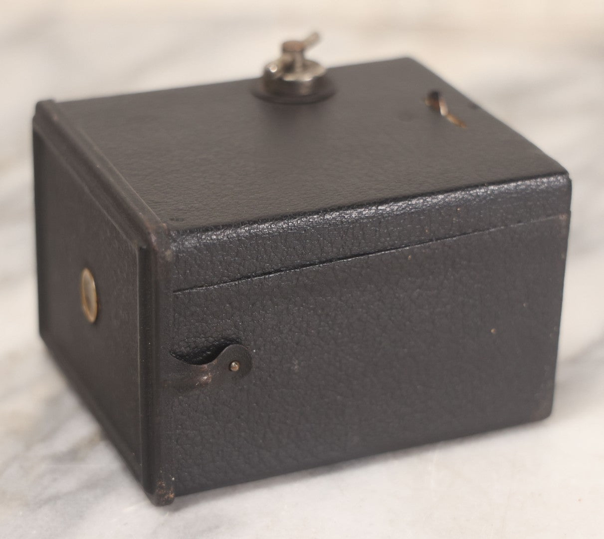 Lot 027 - Antique Ansco Box Camera, Small Size, Uses Speedex 2C Ansco Film, Made In U.S.A. By Ansco Photo Products Inc., Binghamton, New York, Patented September 1910