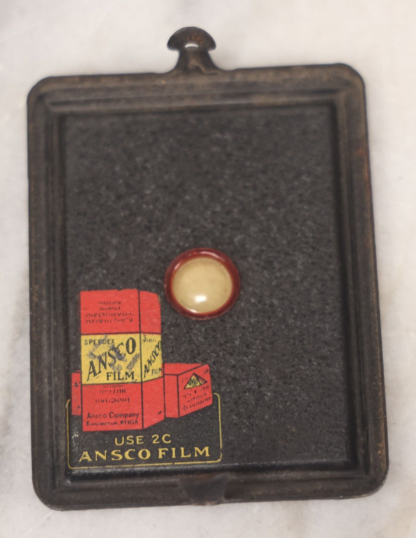 Lot 027 - Antique Ansco Box Camera, Small Size, Uses Speedex 2C Ansco Film, Made In U.S.A. By Ansco Photo Products Inc., Binghamton, New York, Patented September 1910