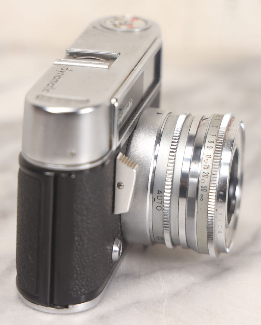 Lot 029 - Vintage Voigtlander Dynamatic 35mm Film Photography Camera With F/2.8 50mm Fixed Lens And Original Leather Carrying Case, Made In West Germany