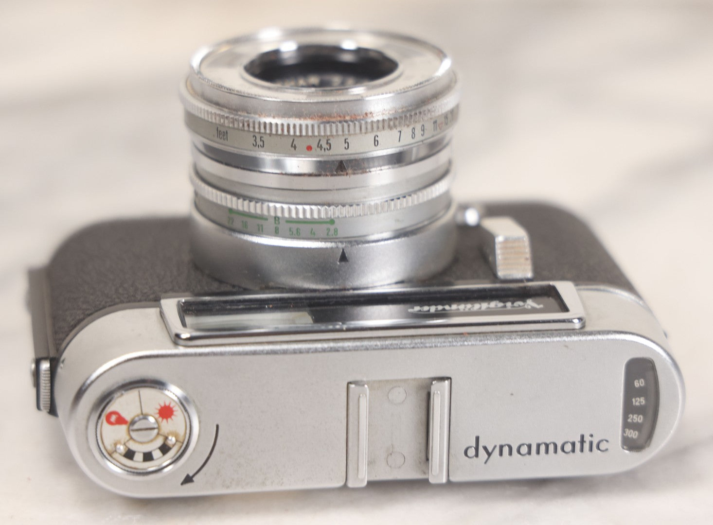 Lot 029 - Vintage Voigtlander Dynamatic 35mm Film Photography Camera With F/2.8 50mm Fixed Lens And Original Leather Carrying Case, Made In West Germany