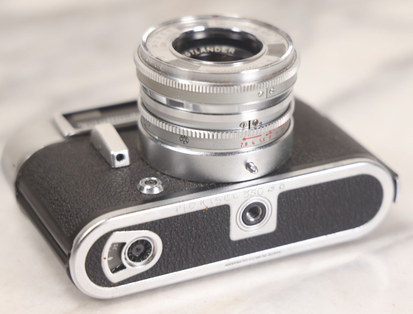 Lot 029 - Vintage Voigtlander Dynamatic 35mm Film Photography Camera With F/2.8 50mm Fixed Lens And Original Leather Carrying Case, Made In West Germany