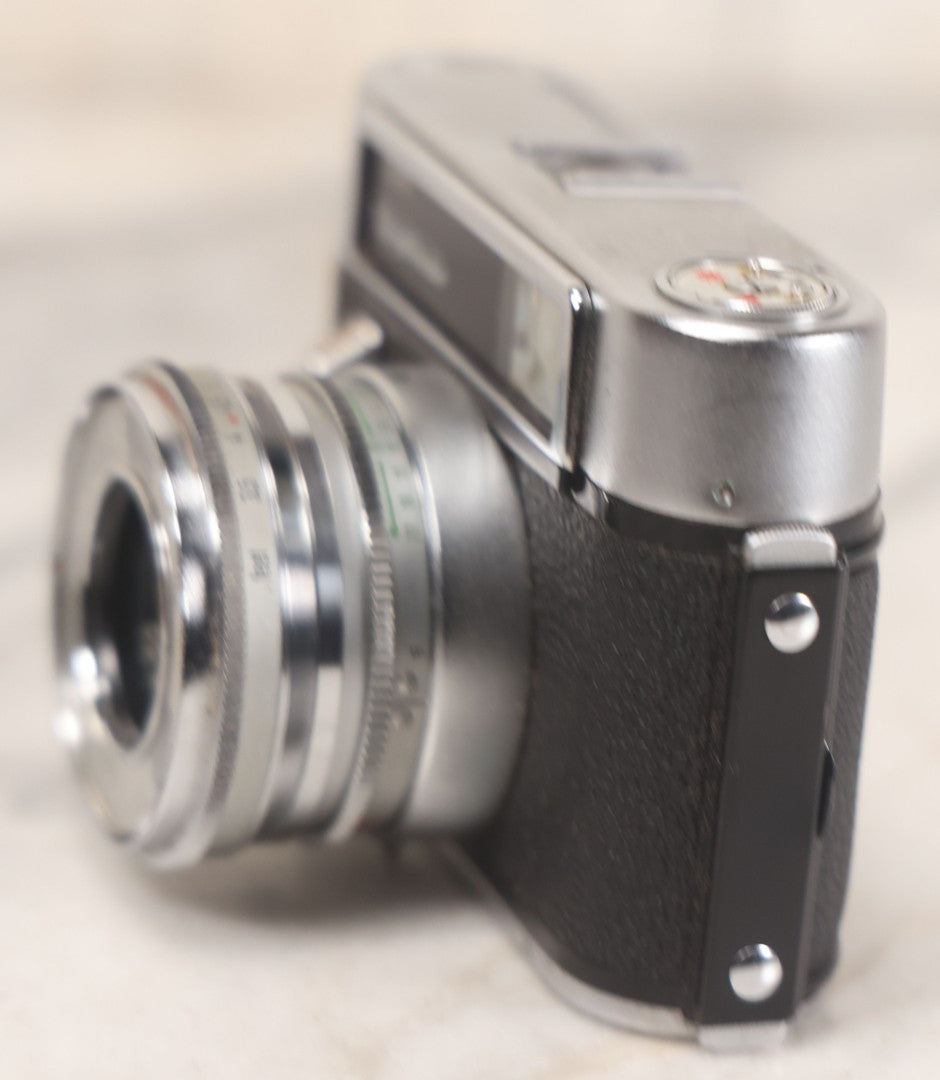 Lot 029 - Vintage Voigtlander Dynamatic 35mm Film Photography Camera With F/2.8 50mm Fixed Lens And Original Leather Carrying Case, Made In West Germany