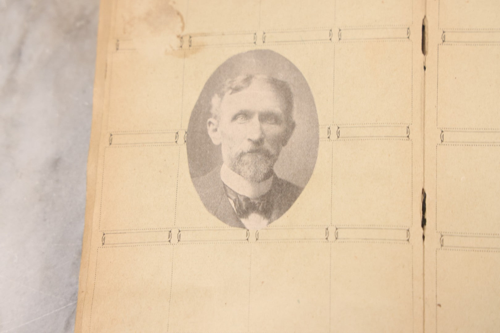 Lot 030 - Antique Snapshot Portrait Photo Album With 65+ Pasted Portrait Photos Of Victorian And Edwardian Men And Women, Dated Christmas 1901, From Marie & Ross Ellor