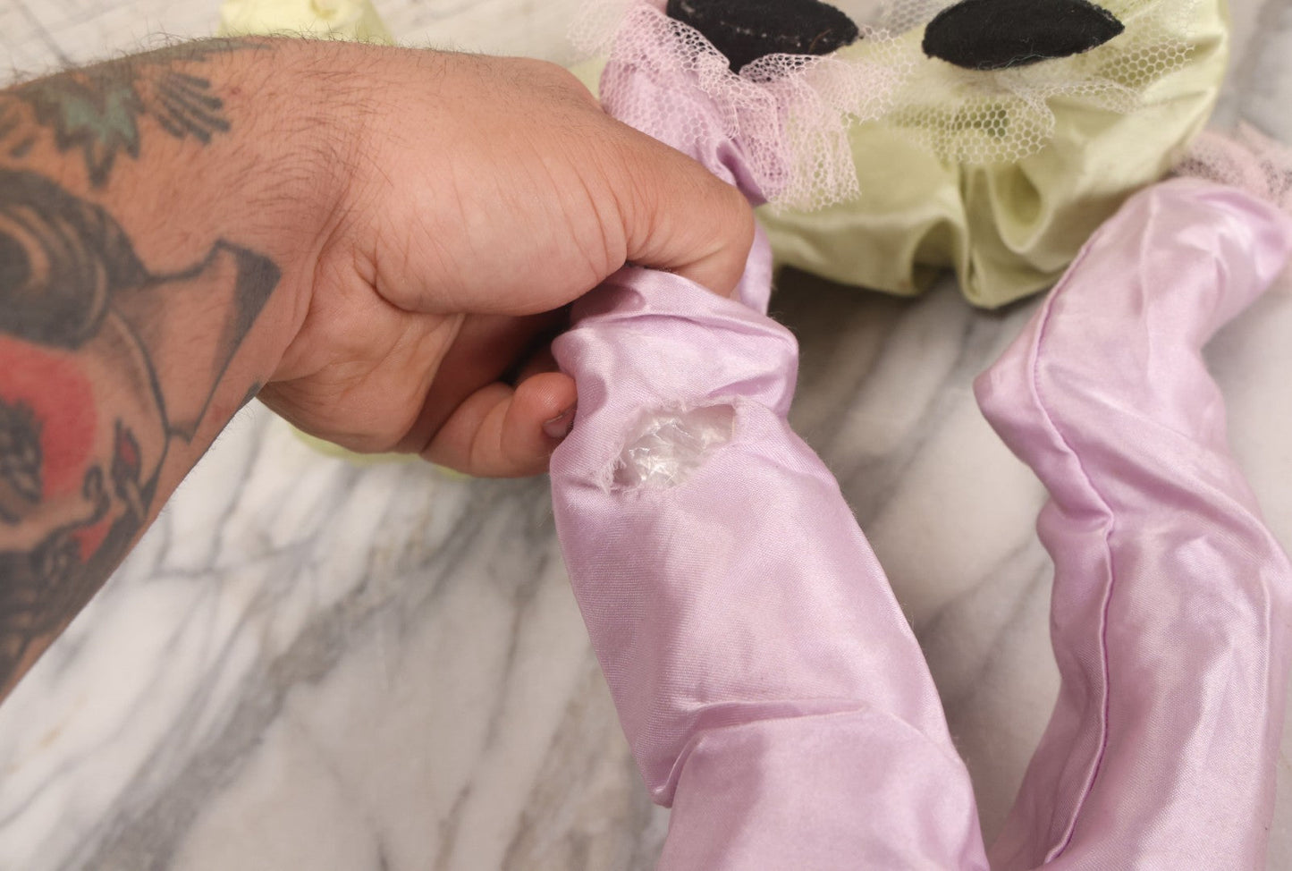 Lot 038 - Pair Of Vintage Mid Century Pixie Sweetheart Elf Dolls In Pink And Green Outfits And Prone Pose