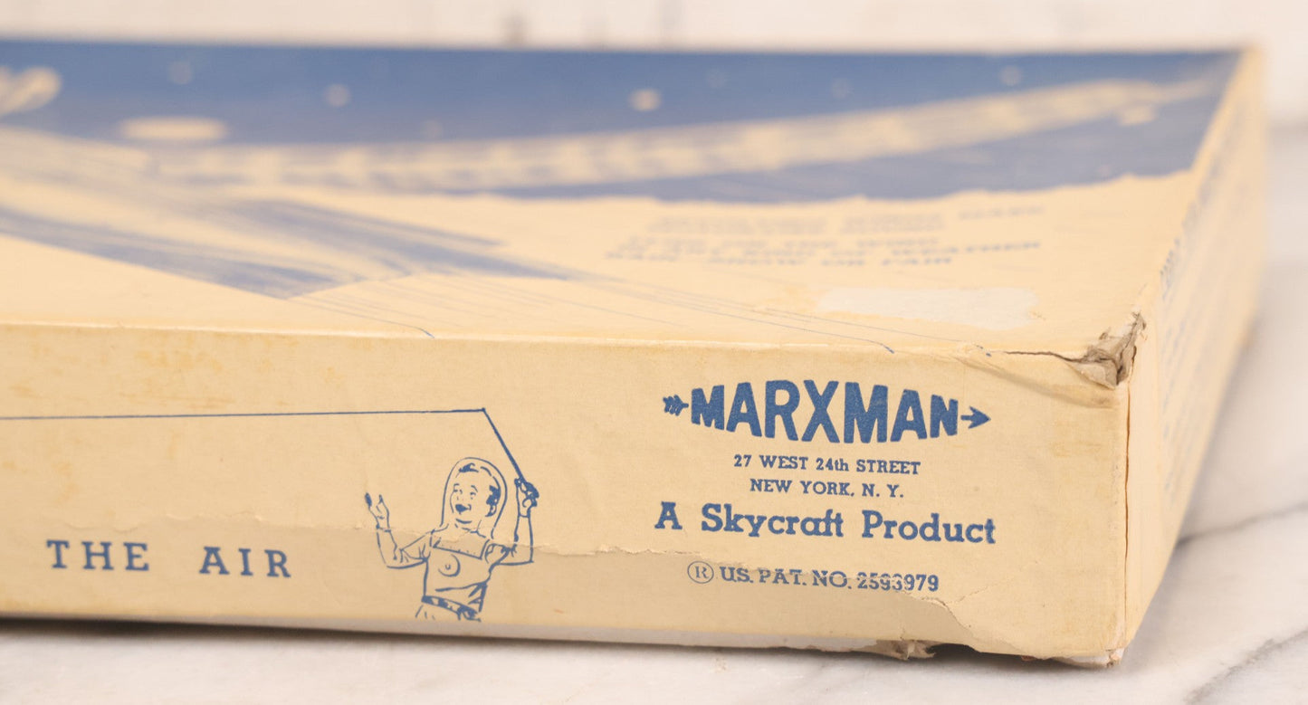 Lot 042 - Vintage Marxman Skyro Spaceship Flying Model Toy In Original Box, A Skycraft Product, New York, Us Patent No. 2593979