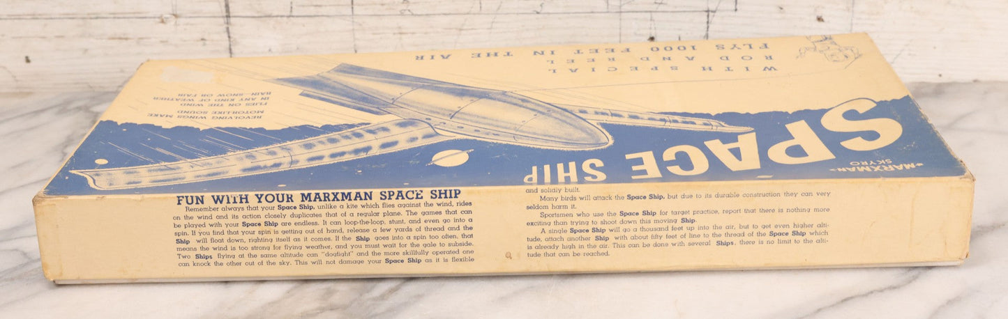 Lot 042 - Vintage Marxman Skyro Spaceship Flying Model Toy In Original Box, A Skycraft Product, New York, Us Patent No. 2593979