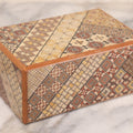 Lot 056 - Vintage Japanese Yosegi Inlaid Wooden Trick Puzzle Box, Opens With 5+ Steps