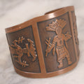 Lot 064 - Vintage Copper Cuff Novelty Bracelet With Kachina Dancer Motif