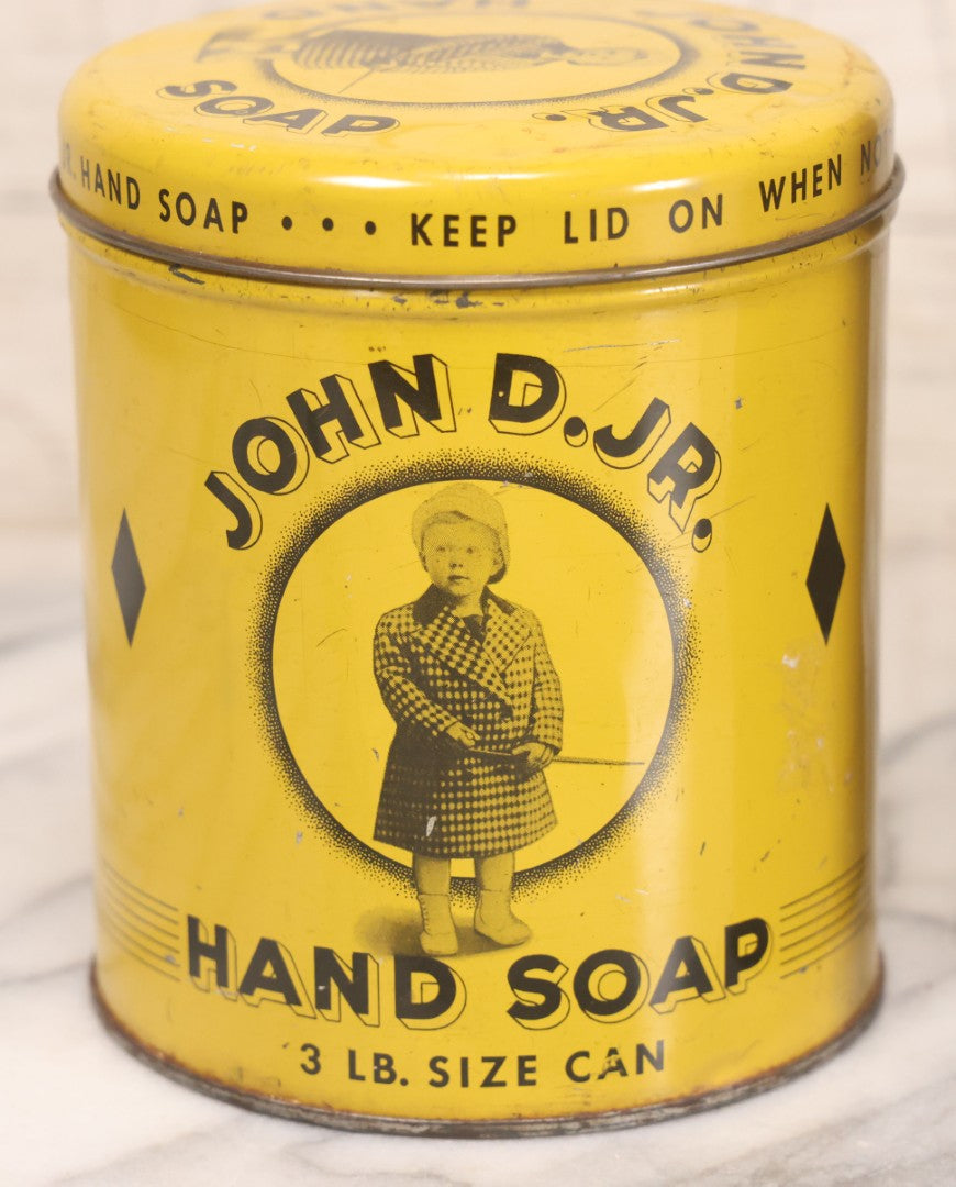 Lot 075 - Four Piece Vintage Tin Grouping Including Bugler Cigarette Tobacco, Niles & Moser's Handmade Quality Cigars, Folger's Paprika, And John D. Jr. Hand Soap