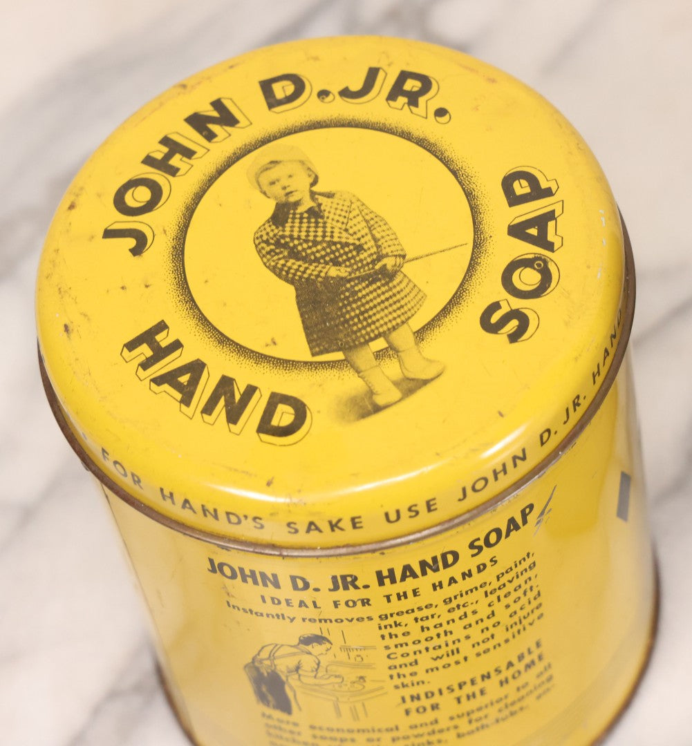 Lot 075 - Four Piece Vintage Tin Grouping Including Bugler Cigarette Tobacco, Niles & Moser's Handmade Quality Cigars, Folger's Paprika, And John D. Jr. Hand Soap