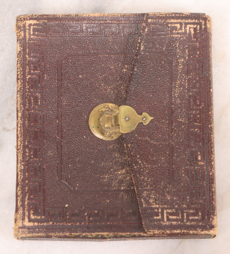 Lot 080 - Antique 1/6th Plate Tintype Photograph Of Distinguished Looking Man With Long Dark Beard In Leatherette Folder Case