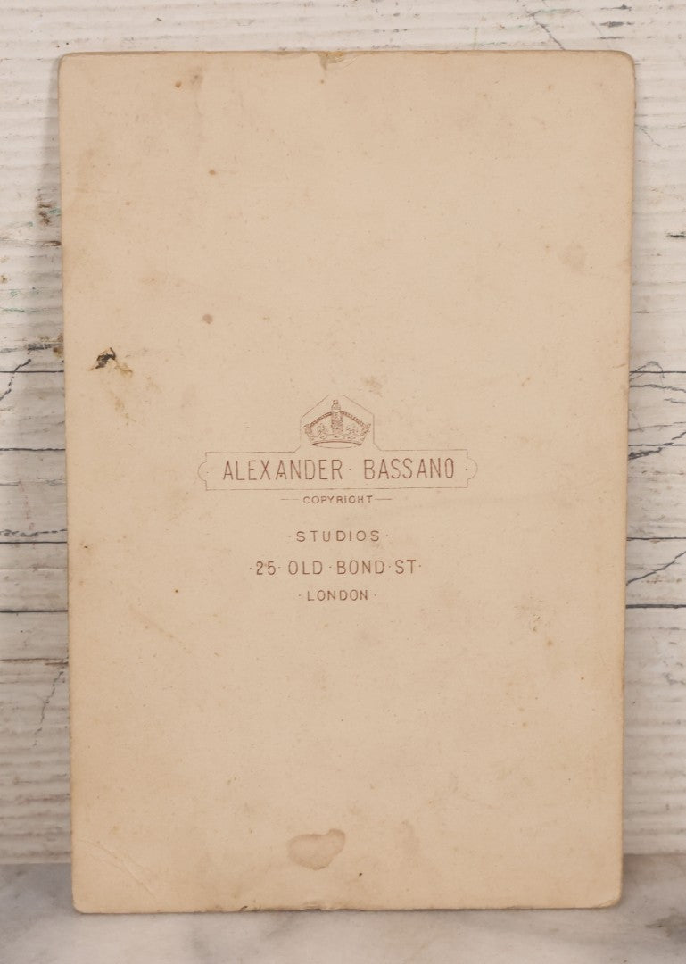 Lot 086 - Antique Cabinet Card Photograph Of Her Royal Highness Alexandra Of Denmark, The Princess Of Wales, Later Queen-Consort Of The United Kingdom, Alexander Bassano, Photographer, London