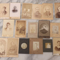 Lot 098 - Grouping Of 19 Antique Carte De Visite C.D.V. Photographs And Other Small Sized Portrait Photographs Including Two Hidden Mothers Of Babies, And Young Man In Navy Uniform