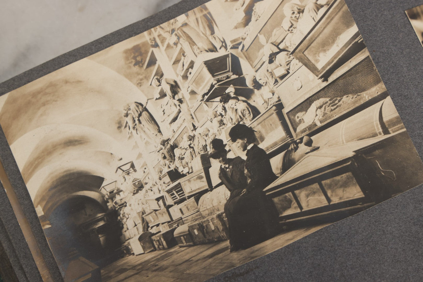 Lot 003 - Antique Snapshot Photo Album Belonging To Mary Eleanor Hill, Containing Photographs Taken In And Around "Brier Crest" In Villanova, Pennsylvania And "Eagle's Nest" In Grovetown, Georgia, With Over 300 Photographs, Including Women In Catacombs