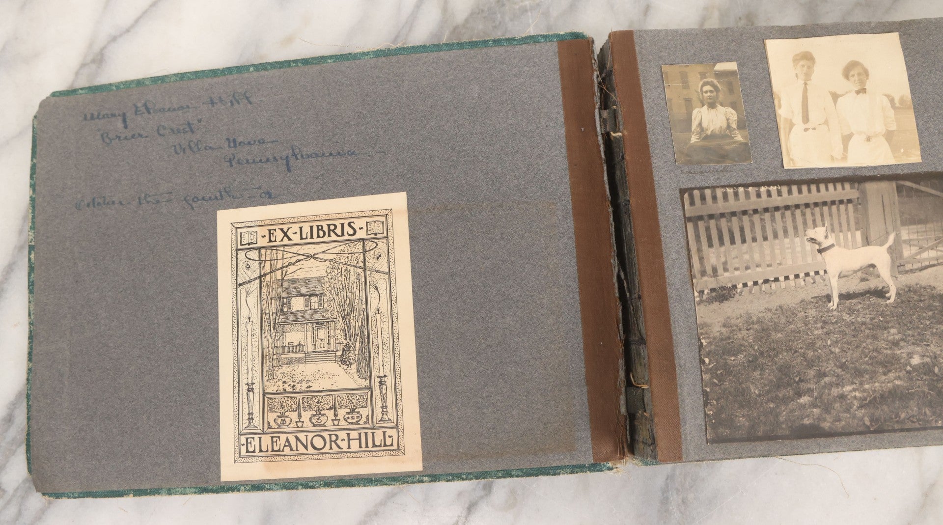 Lot 003 - Antique Snapshot Photo Album Belonging To Mary Eleanor Hill, Containing Photographs Taken In And Around "Brier Crest" In Villanova, Pennsylvania And "Eagle's Nest" In Grovetown, Georgia, With Over 300 Photographs, Including Women In Catacombs