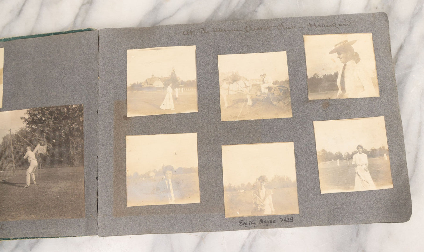 Lot 003 - Antique Snapshot Photo Album Belonging To Mary Eleanor Hill, Containing Photographs Taken In And Around "Brier Crest" In Villanova, Pennsylvania And "Eagle's Nest" In Grovetown, Georgia, With Over 300 Photographs, Including Women In Catacombs