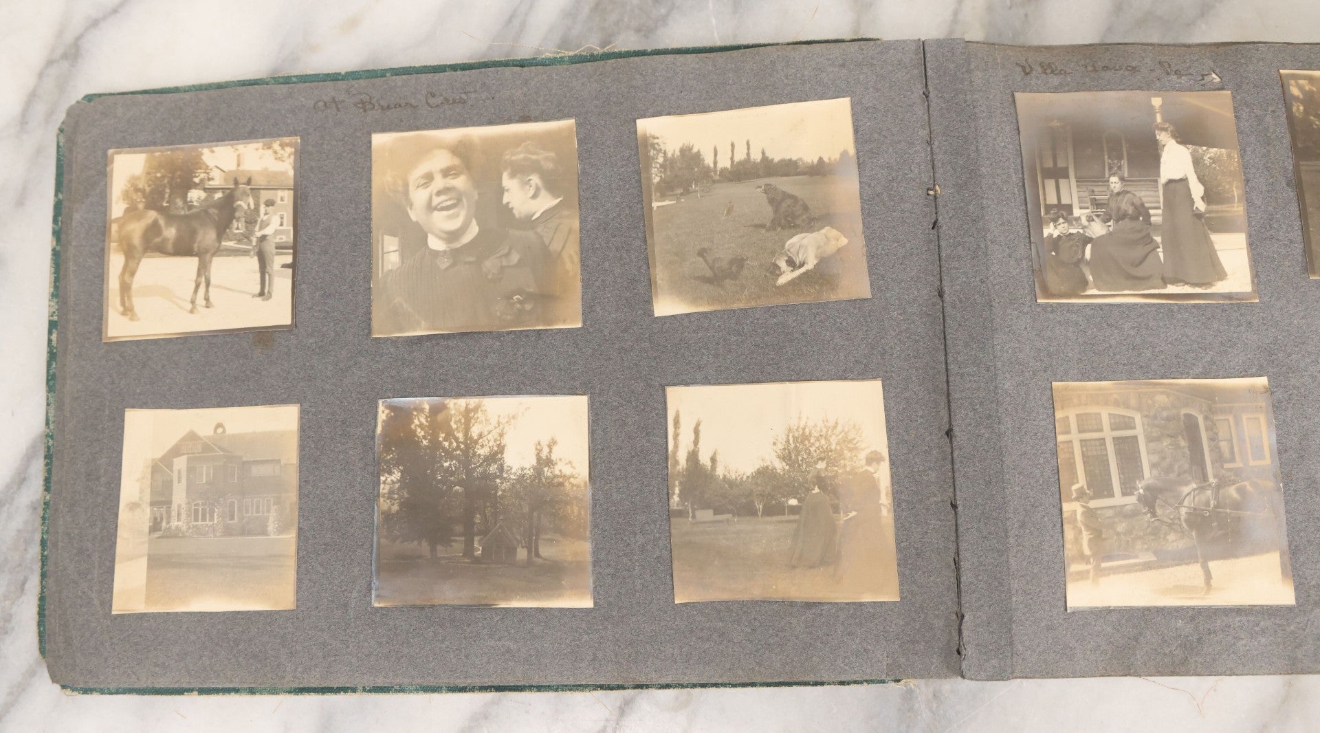 Lot 003 - Antique Snapshot Photo Album Belonging To Mary Eleanor Hill, Containing Photographs Taken In And Around "Brier Crest" In Villanova, Pennsylvania And "Eagle's Nest" In Grovetown, Georgia, With Over 300 Photographs, Including Women In Catacombs