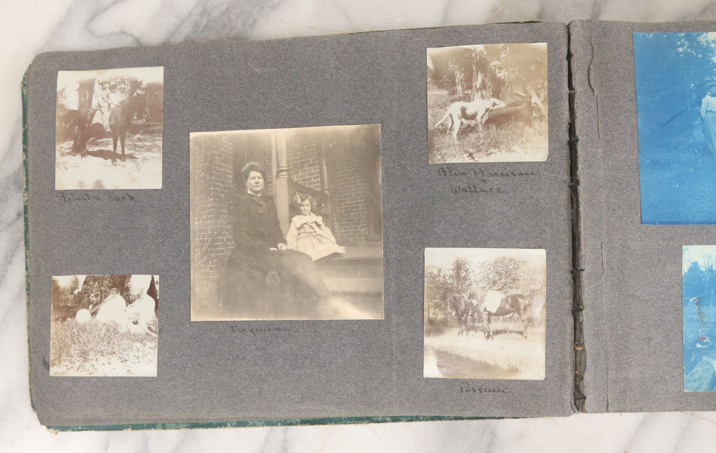 Lot 003 - Antique Snapshot Photo Album Belonging To Mary Eleanor Hill, Containing Photographs Taken In And Around "Brier Crest" In Villanova, Pennsylvania And "Eagle's Nest" In Grovetown, Georgia, With Over 300 Photographs, Including Women In Catacombs
