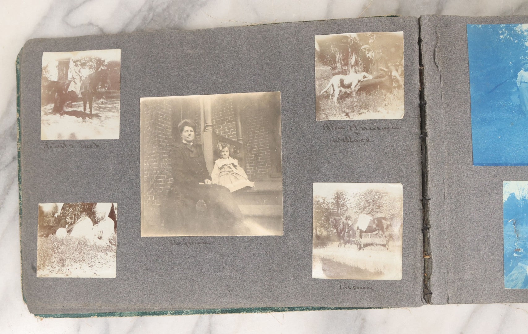 Lot 003 - Antique Snapshot Photo Album Belonging To Mary Eleanor Hill, Containing Photographs Taken In And Around "Brier Crest" In Villanova, Pennsylvania And "Eagle's Nest" In Grovetown, Georgia, With Over 300 Photographs, Including Women In Catacombs