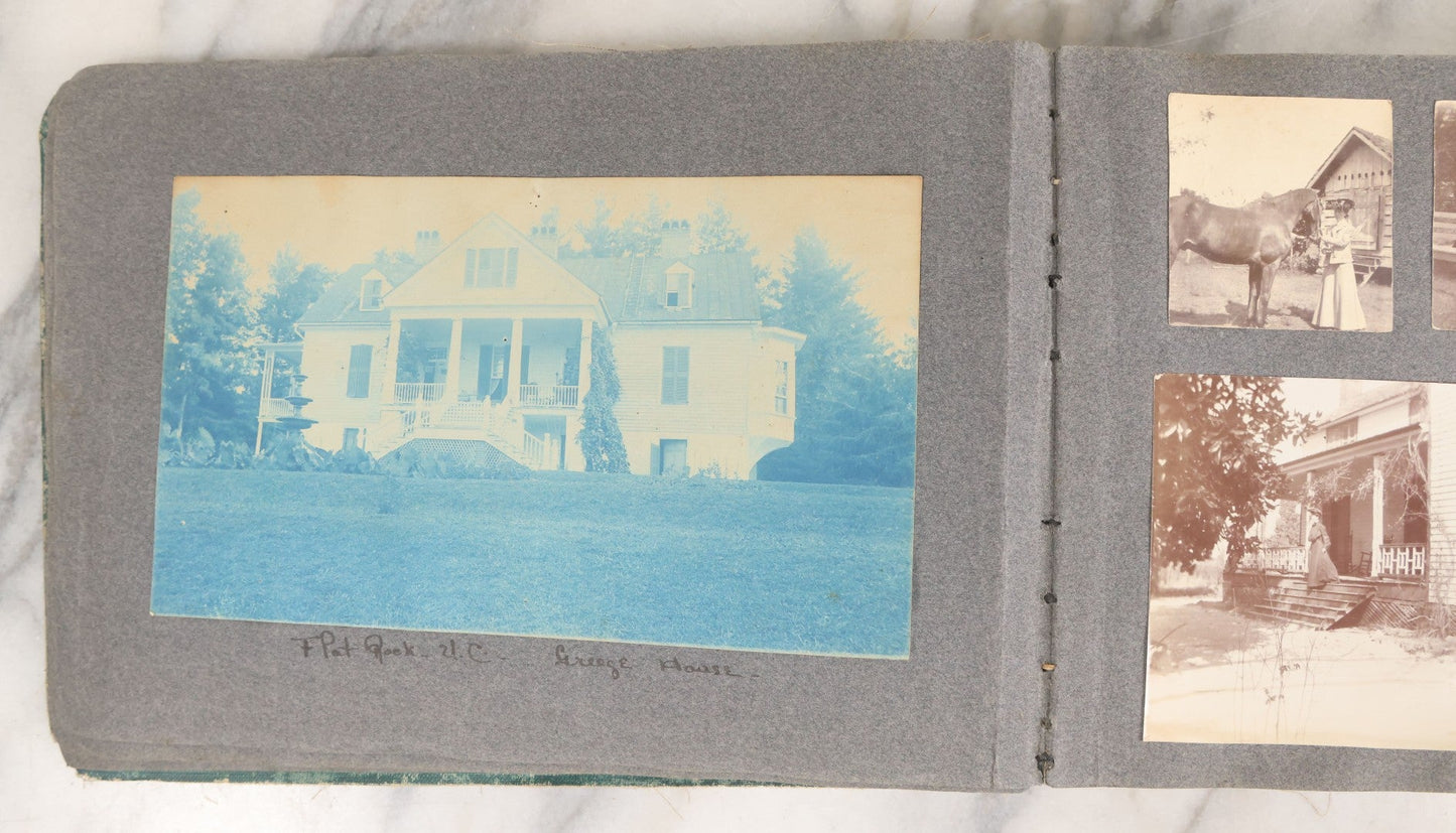 Lot 003 - Antique Snapshot Photo Album Belonging To Mary Eleanor Hill, Containing Photographs Taken In And Around "Brier Crest" In Villanova, Pennsylvania And "Eagle's Nest" In Grovetown, Georgia, With Over 300 Photographs, Including Women In Catacombs