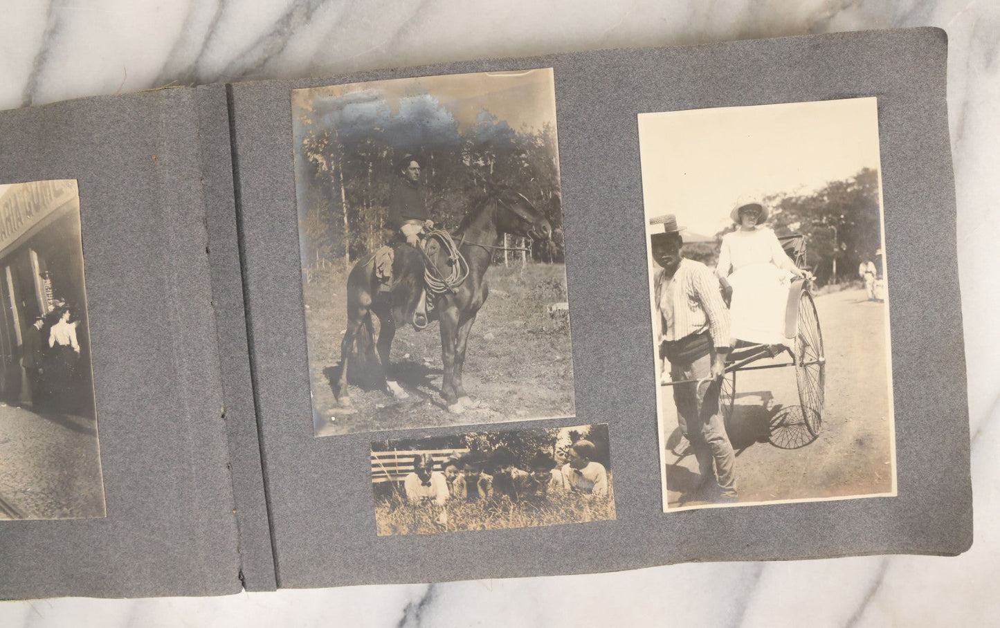 Lot 003 - Antique Snapshot Photo Album Belonging To Mary Eleanor Hill, Containing Photographs Taken In And Around "Brier Crest" In Villanova, Pennsylvania And "Eagle's Nest" In Grovetown, Georgia, With Over 300 Photographs, Including Women In Catacombs