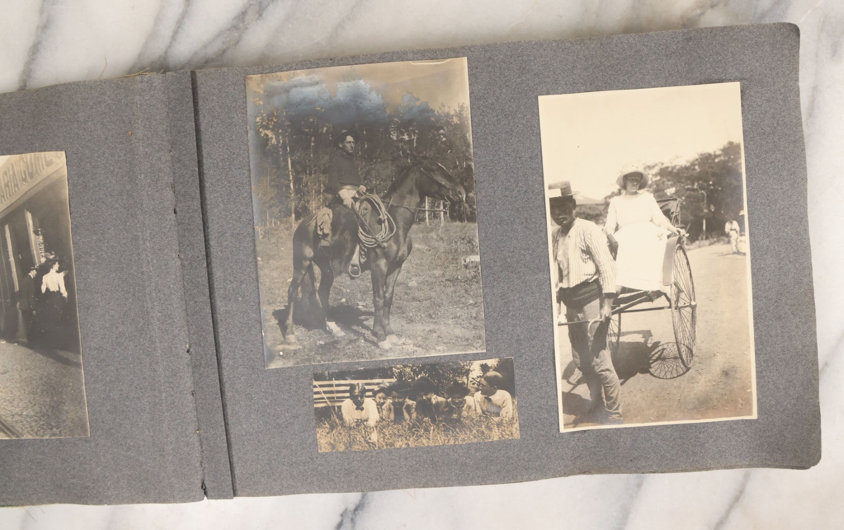 Lot 003 - Antique Snapshot Photo Album Belonging To Mary Eleanor Hill, Containing Photographs Taken In And Around "Brier Crest" In Villanova, Pennsylvania And "Eagle's Nest" In Grovetown, Georgia, With Over 300 Photographs, Including Women In Catacombs