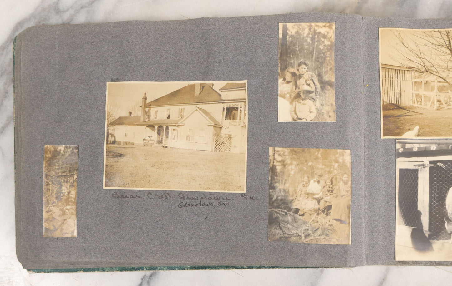 Lot 003 - Antique Snapshot Photo Album Belonging To Mary Eleanor Hill, Containing Photographs Taken In And Around "Brier Crest" In Villanova, Pennsylvania And "Eagle's Nest" In Grovetown, Georgia, With Over 300 Photographs, Including Women In Catacombs