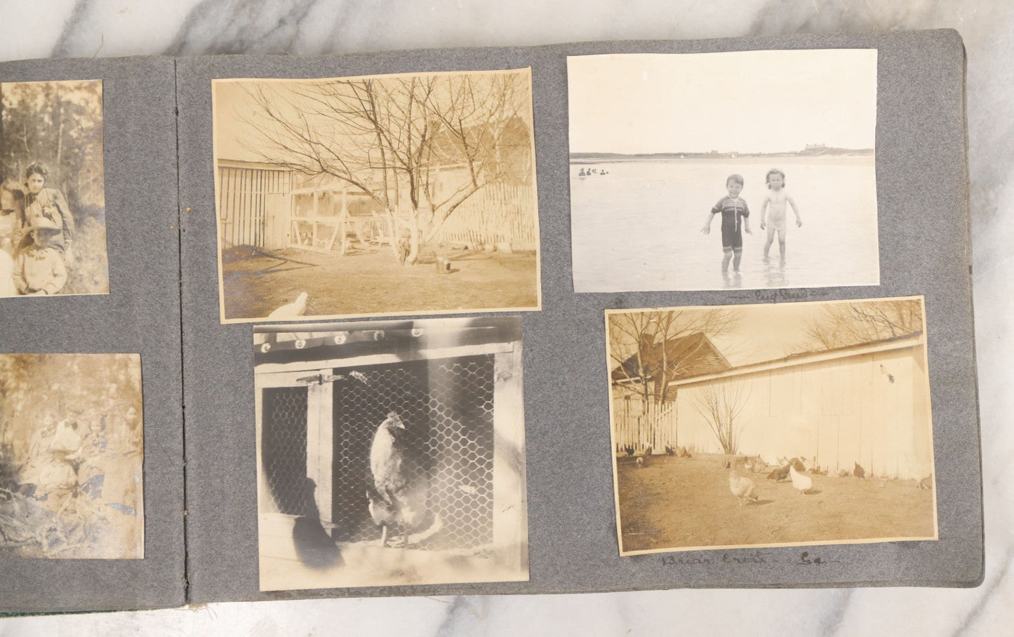 Lot 003 - Antique Snapshot Photo Album Belonging To Mary Eleanor Hill, Containing Photographs Taken In And Around "Brier Crest" In Villanova, Pennsylvania And "Eagle's Nest" In Grovetown, Georgia, With Over 300 Photographs, Including Women In Catacombs