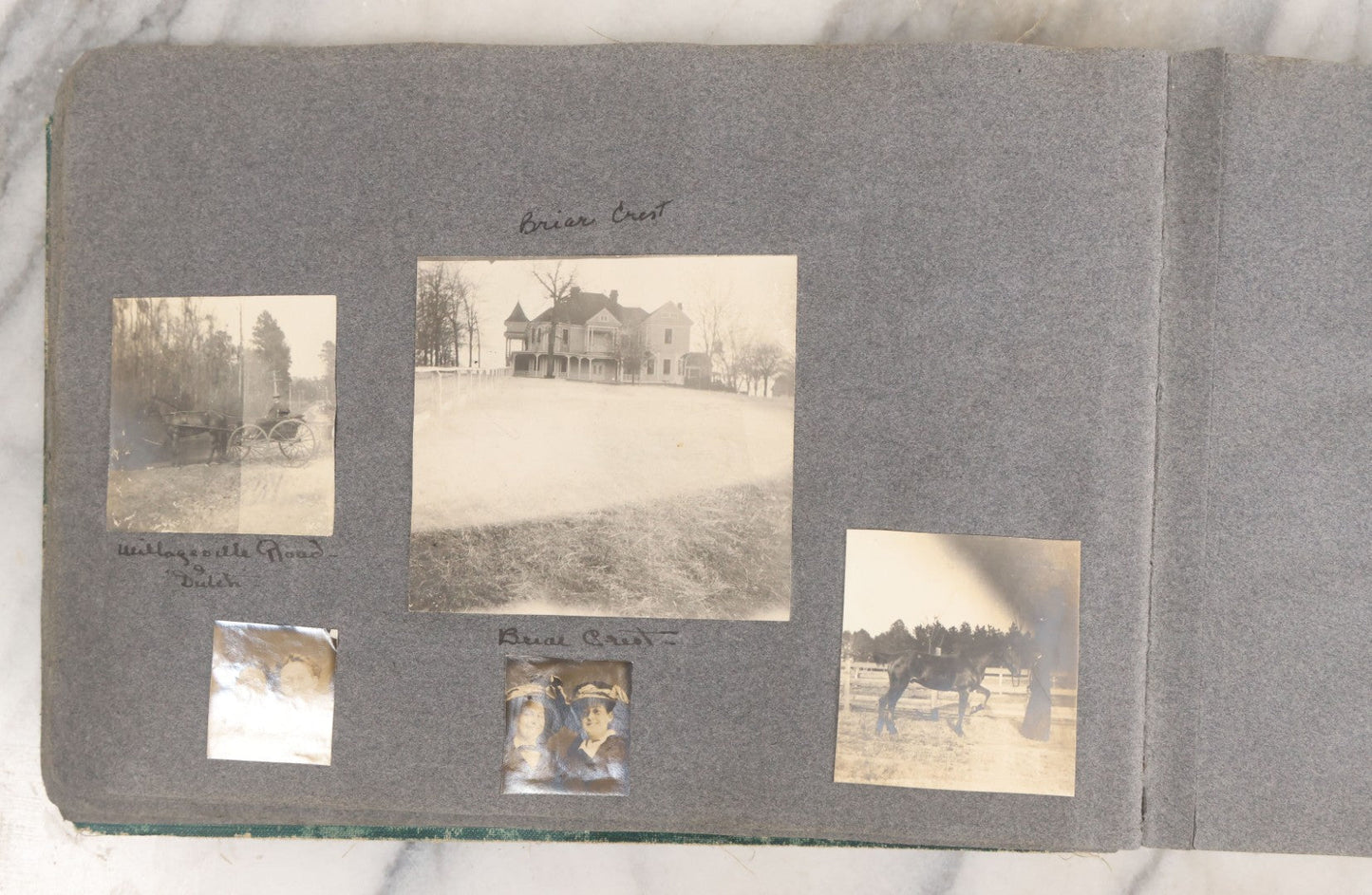 Lot 003 - Antique Snapshot Photo Album Belonging To Mary Eleanor Hill, Containing Photographs Taken In And Around "Brier Crest" In Villanova, Pennsylvania And "Eagle's Nest" In Grovetown, Georgia, With Over 300 Photographs, Including Women In Catacombs