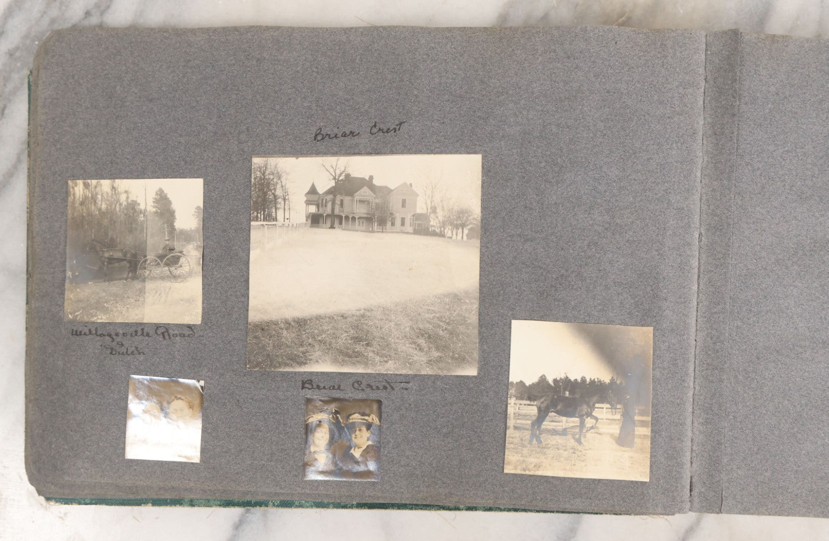 Lot 003 - Antique Snapshot Photo Album Belonging To Mary Eleanor Hill, Containing Photographs Taken In And Around "Brier Crest" In Villanova, Pennsylvania And "Eagle's Nest" In Grovetown, Georgia, With Over 300 Photographs, Including Women In Catacombs
