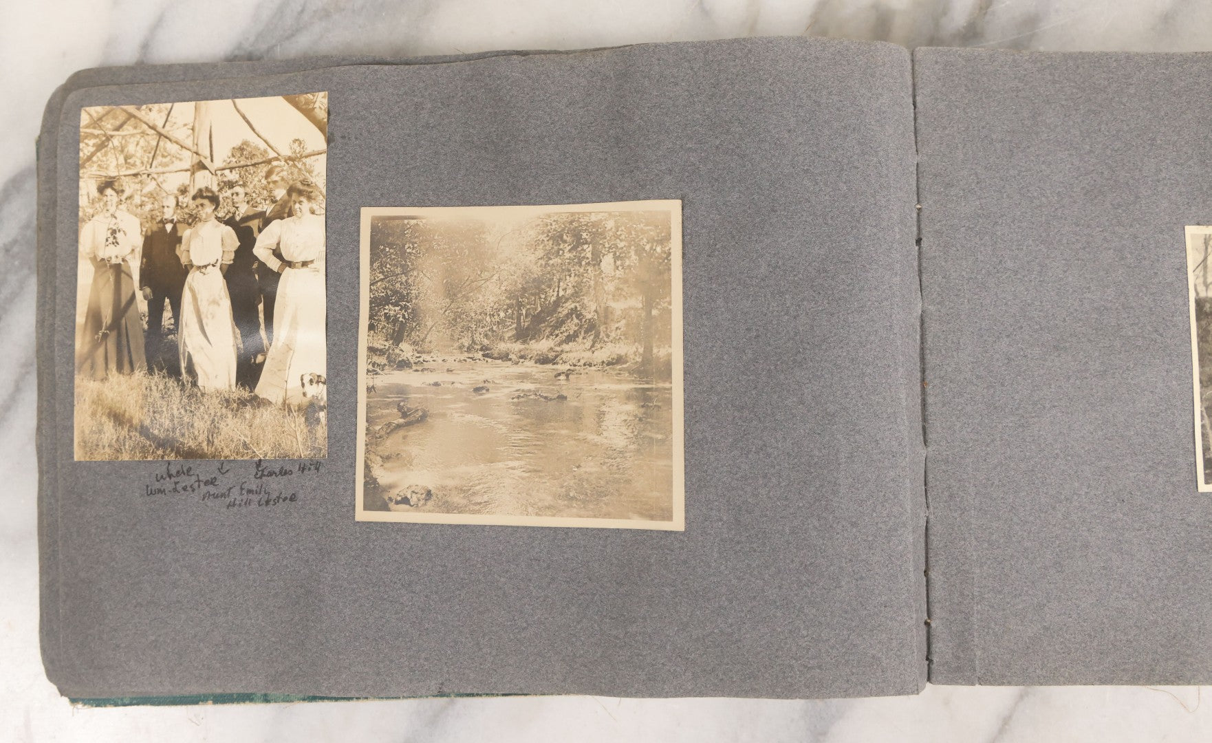 Lot 003 - Antique Snapshot Photo Album Belonging To Mary Eleanor Hill, Containing Photographs Taken In And Around "Brier Crest" In Villanova, Pennsylvania And "Eagle's Nest" In Grovetown, Georgia, With Over 300 Photographs, Including Women In Catacombs