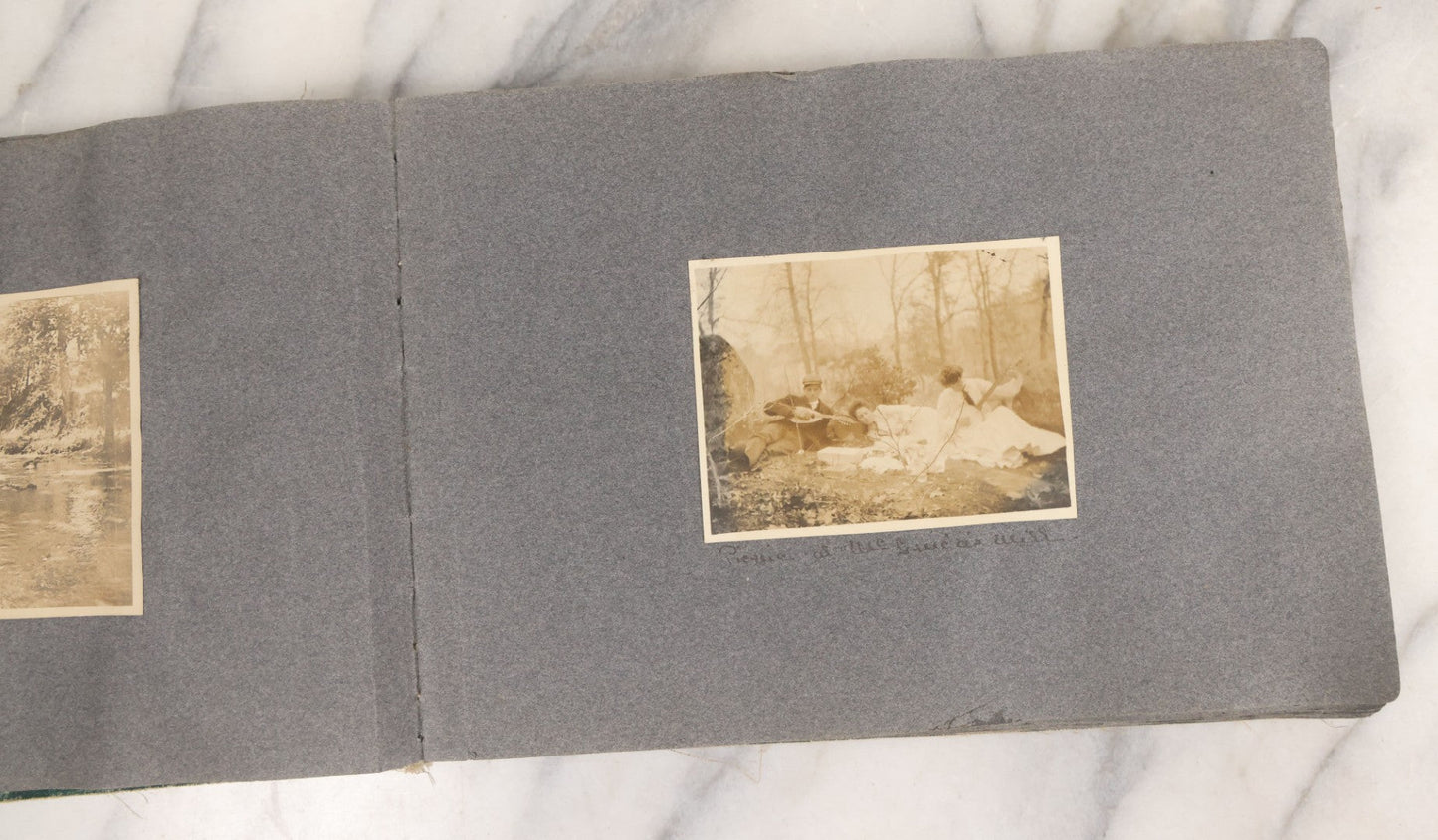 Lot 003 - Antique Snapshot Photo Album Belonging To Mary Eleanor Hill, Containing Photographs Taken In And Around "Brier Crest" In Villanova, Pennsylvania And "Eagle's Nest" In Grovetown, Georgia, With Over 300 Photographs, Including Women In Catacombs
