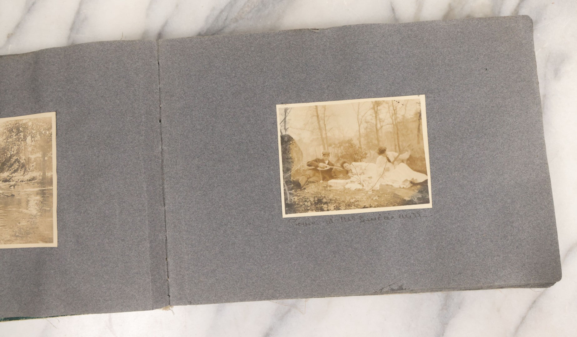 Lot 003 - Antique Snapshot Photo Album Belonging To Mary Eleanor Hill, Containing Photographs Taken In And Around "Brier Crest" In Villanova, Pennsylvania And "Eagle's Nest" In Grovetown, Georgia, With Over 300 Photographs, Including Women In Catacombs