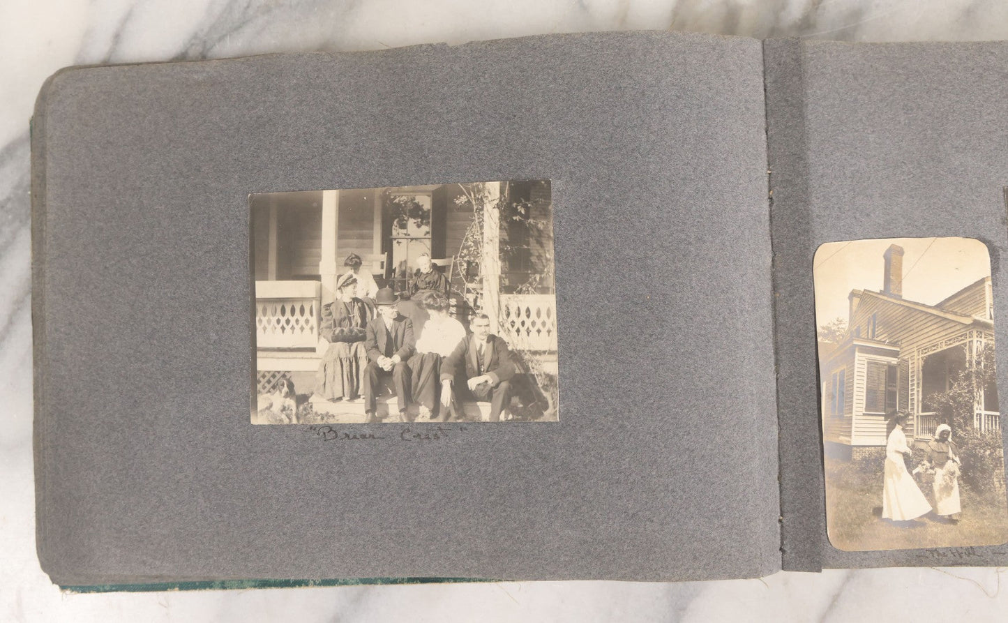 Lot 003 - Antique Snapshot Photo Album Belonging To Mary Eleanor Hill, Containing Photographs Taken In And Around "Brier Crest" In Villanova, Pennsylvania And "Eagle's Nest" In Grovetown, Georgia, With Over 300 Photographs, Including Women In Catacombs