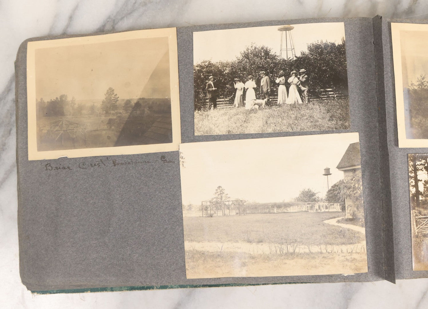 Lot 003 - Antique Snapshot Photo Album Belonging To Mary Eleanor Hill, Containing Photographs Taken In And Around "Brier Crest" In Villanova, Pennsylvania And "Eagle's Nest" In Grovetown, Georgia, With Over 300 Photographs, Including Women In Catacombs