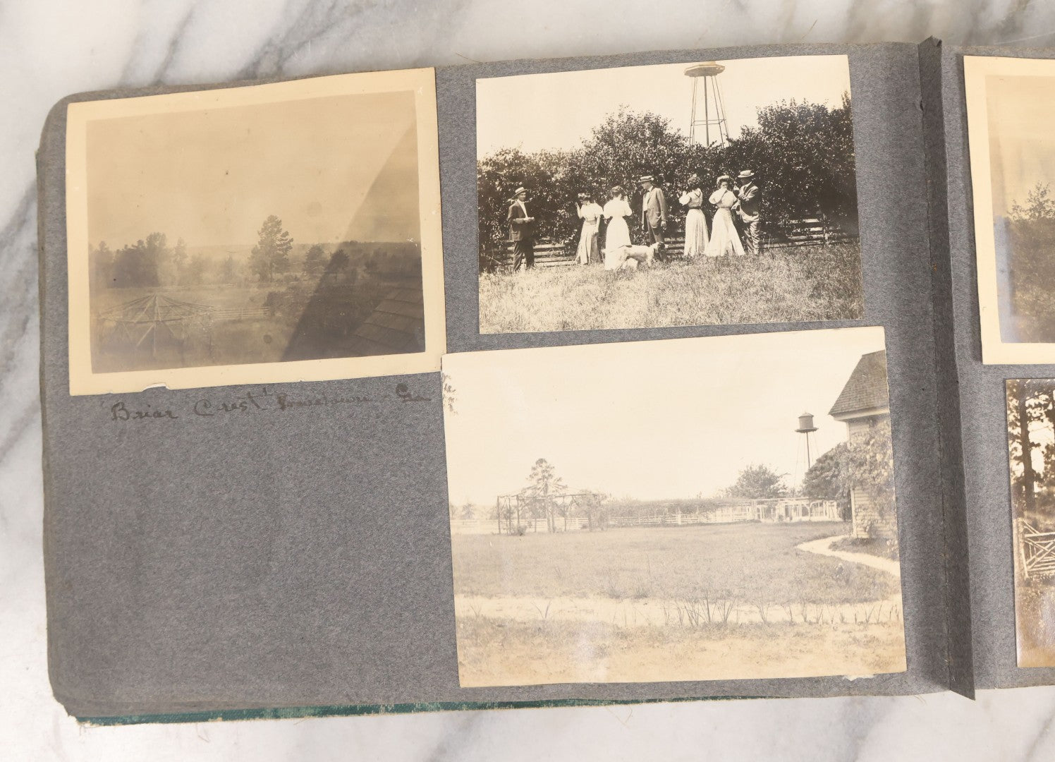 Lot 003 - Antique Snapshot Photo Album Belonging To Mary Eleanor Hill, Containing Photographs Taken In And Around "Brier Crest" In Villanova, Pennsylvania And "Eagle's Nest" In Grovetown, Georgia, With Over 300 Photographs, Including Women In Catacombs