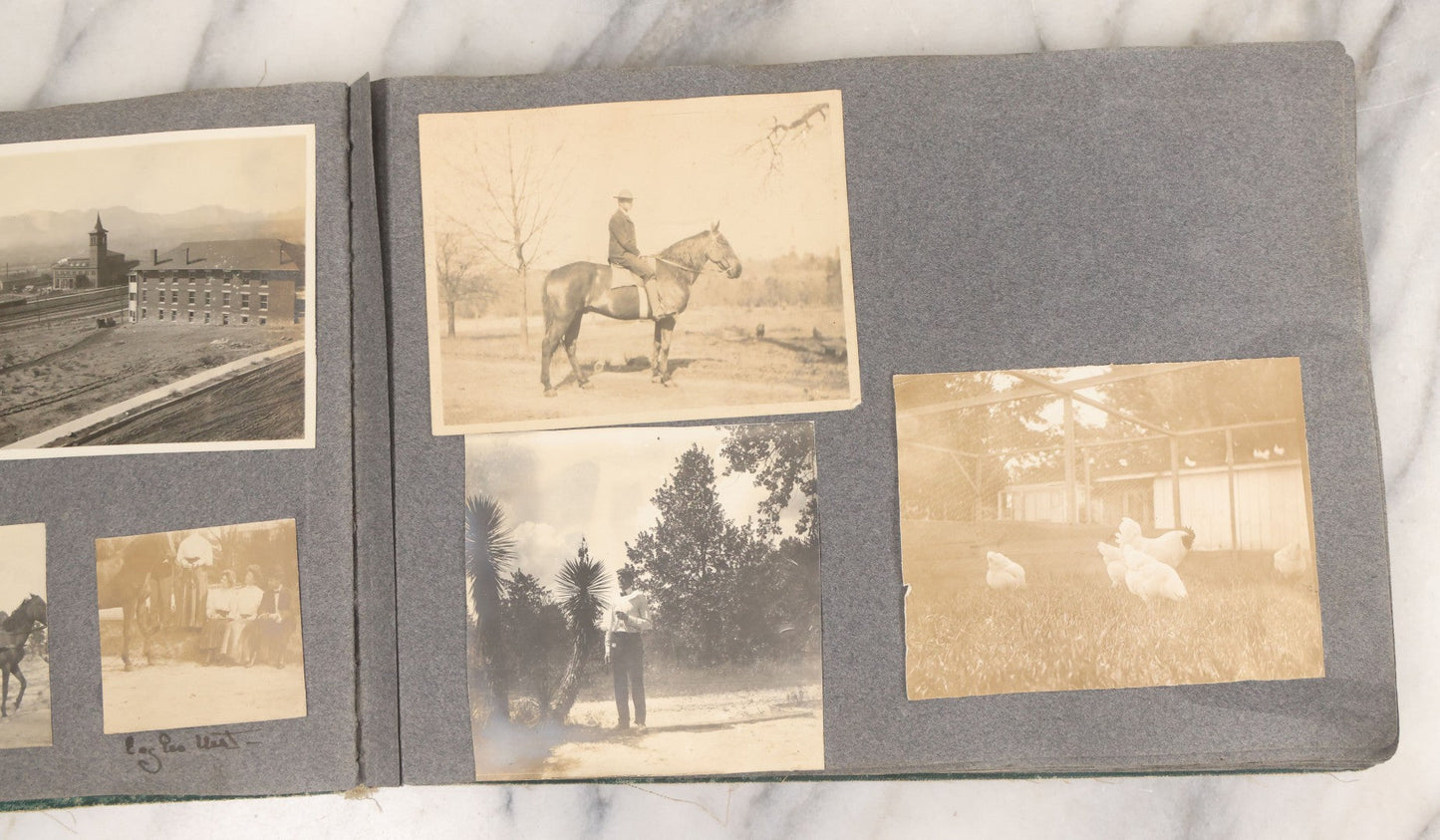 Lot 003 - Antique Snapshot Photo Album Belonging To Mary Eleanor Hill, Containing Photographs Taken In And Around "Brier Crest" In Villanova, Pennsylvania And "Eagle's Nest" In Grovetown, Georgia, With Over 300 Photographs, Including Women In Catacombs