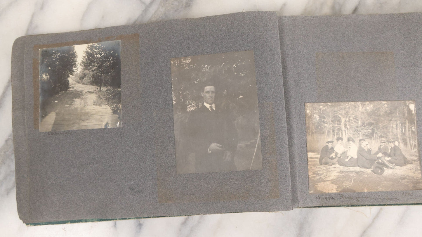 Lot 003 - Antique Snapshot Photo Album Belonging To Mary Eleanor Hill, Containing Photographs Taken In And Around "Brier Crest" In Villanova, Pennsylvania And "Eagle's Nest" In Grovetown, Georgia, With Over 300 Photographs, Including Women In Catacombs