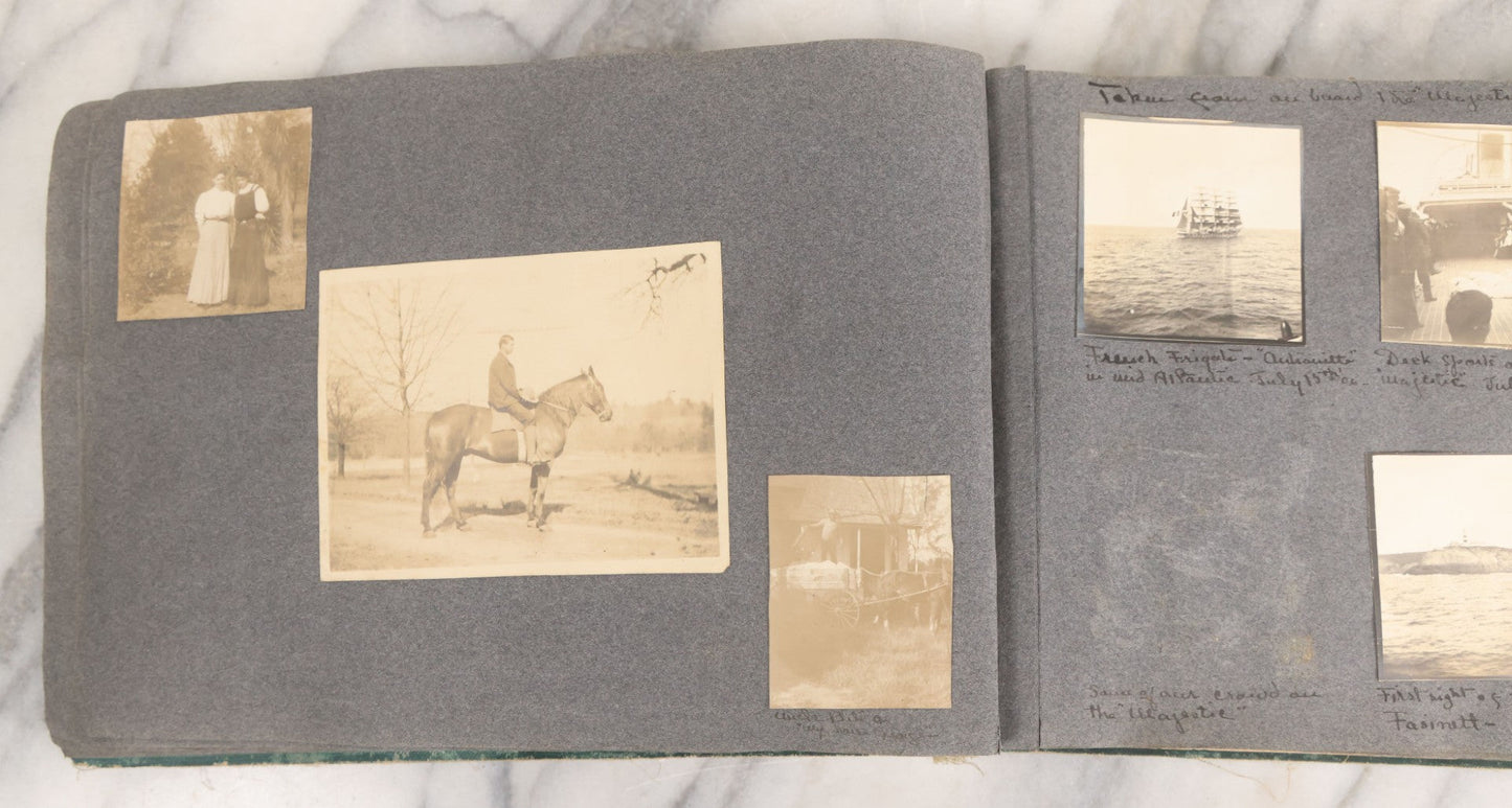 Lot 003 - Antique Snapshot Photo Album Belonging To Mary Eleanor Hill, Containing Photographs Taken In And Around "Brier Crest" In Villanova, Pennsylvania And "Eagle's Nest" In Grovetown, Georgia, With Over 300 Photographs, Including Women In Catacombs