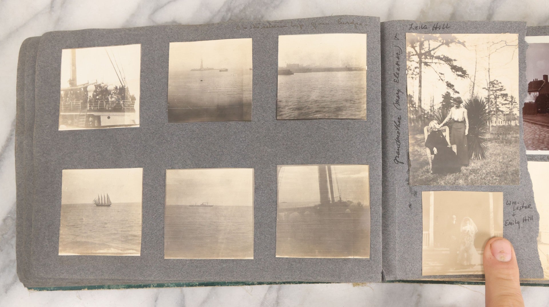 Lot 003 - Antique Snapshot Photo Album Belonging To Mary Eleanor Hill, Containing Photographs Taken In And Around "Brier Crest" In Villanova, Pennsylvania And "Eagle's Nest" In Grovetown, Georgia, With Over 300 Photographs, Including Women In Catacombs