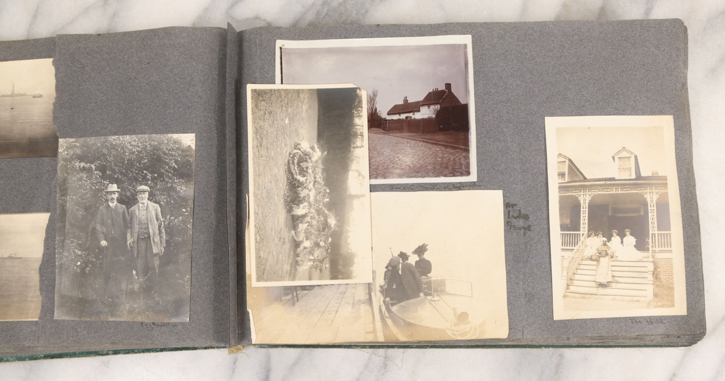 Lot 003 - Antique Snapshot Photo Album Belonging To Mary Eleanor Hill, Containing Photographs Taken In And Around "Brier Crest" In Villanova, Pennsylvania And "Eagle's Nest" In Grovetown, Georgia, With Over 300 Photographs, Including Women In Catacombs
